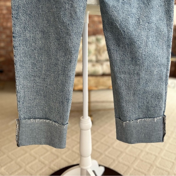 NWT Banana Republic Factory Jeans Cropped Blue Relaxed 29/8 Cuffed Stonewash - Picture 14 of 17